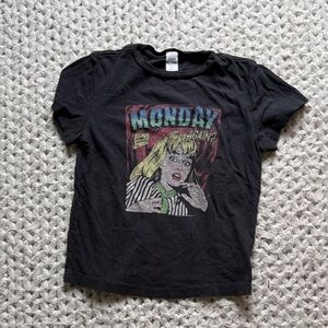 Re/done black womens t shirt